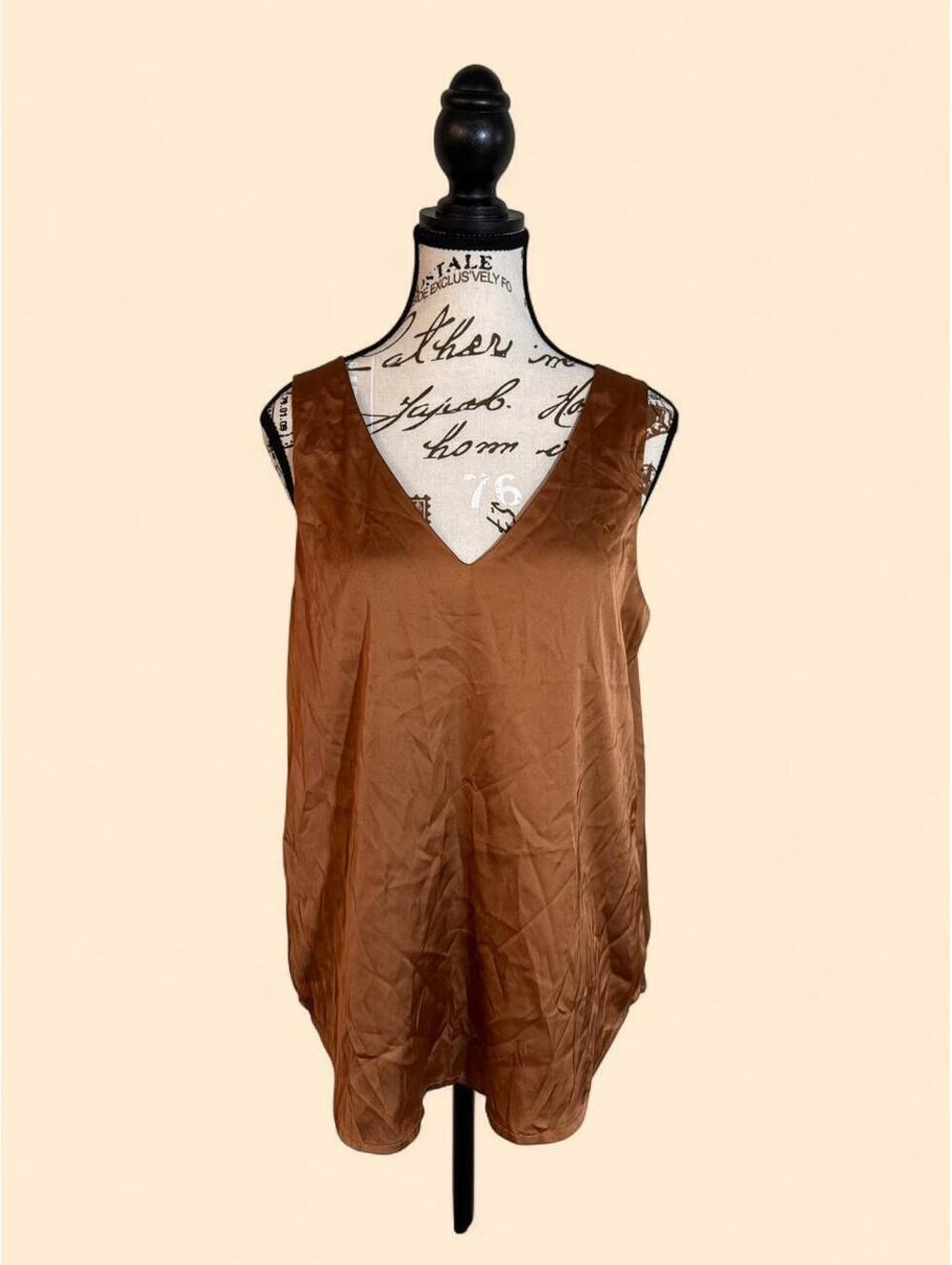 Women's Brown Soft Tank Blousr
